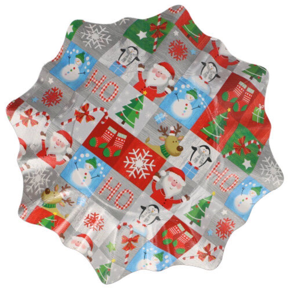 2 Präsentierschalen-Weihnachten Ø 28 cm "verschiedene Weihnachtsdekore" Stern