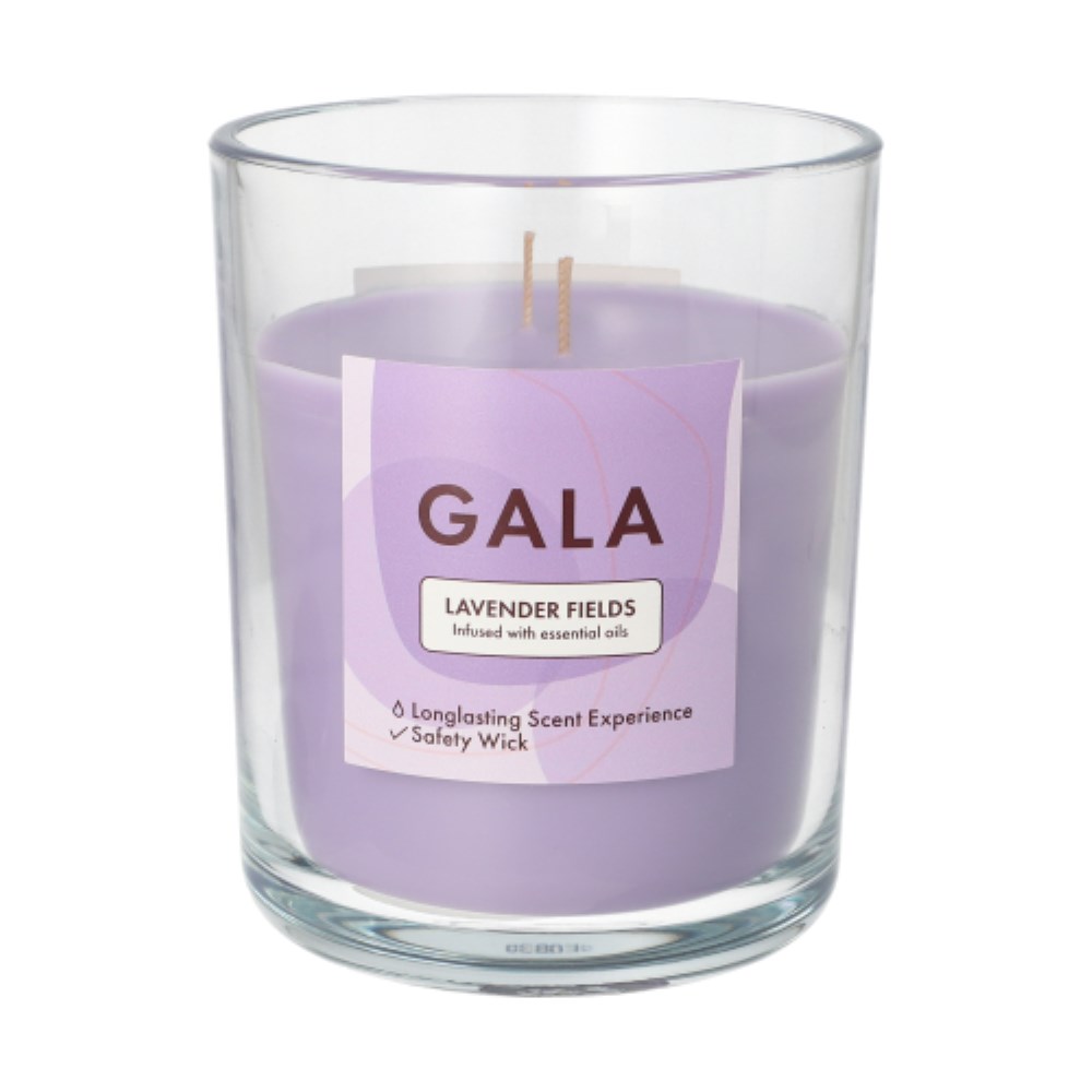 "GALA" Duftkerze im Glas Ø 10,5 cm · 12,4 cm violett - Lavender Fields "Tokio Large"