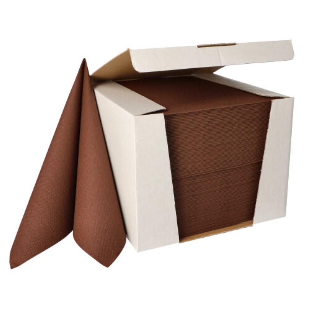 100 Servietten "ROYAL Collection" 1/4-Falz 40 cm x 40 cm braun 100 Servietten "ROYAL Collection" 1/4-Falz 40 cm x 40 cm braun