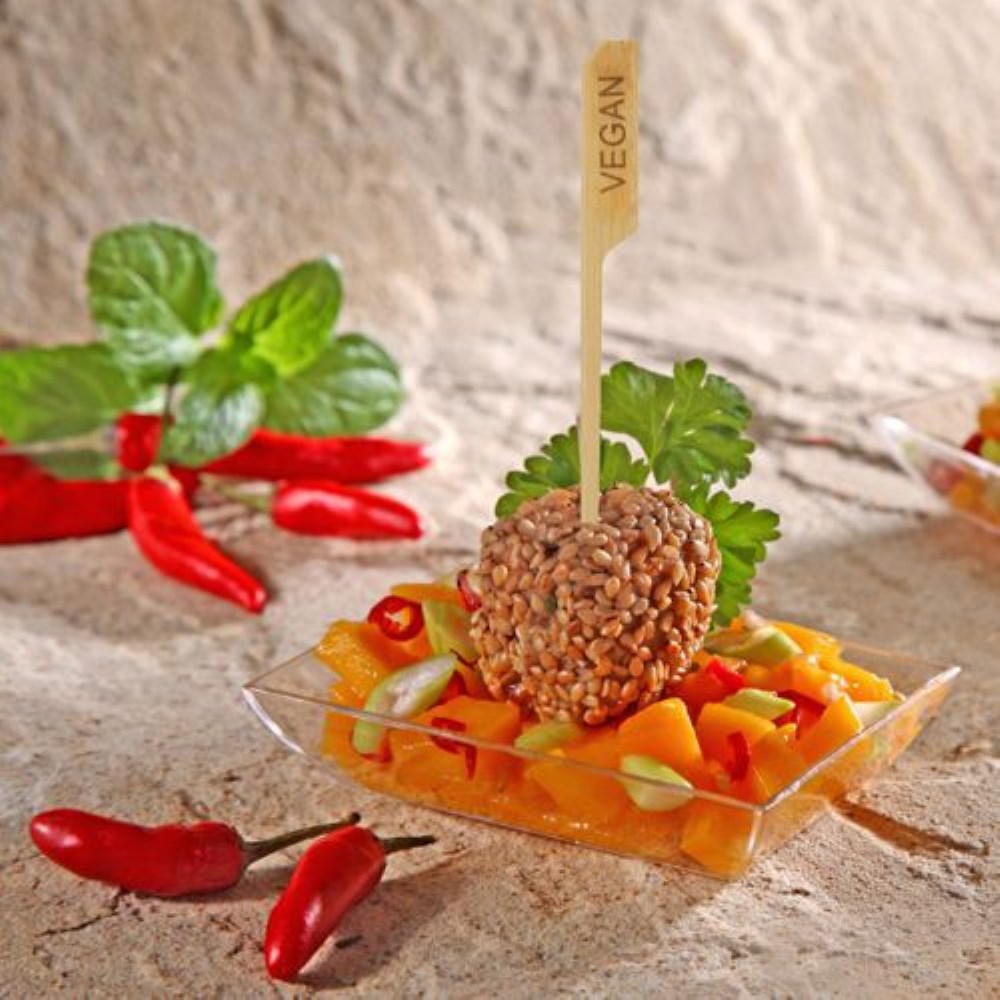 250 Fingerfood - Spieße "pure" 12 cm "VEGAN"