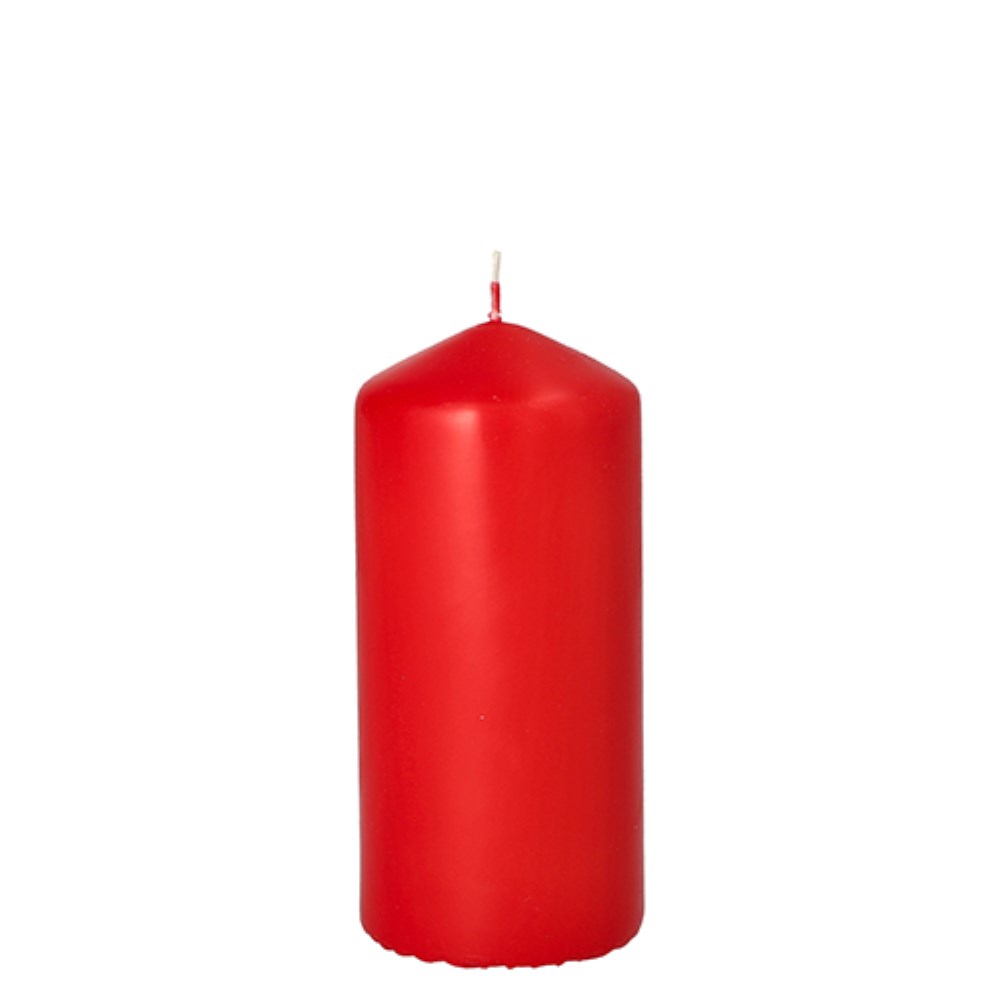 Stumpenkerze Ø 60 mm · 130 mm rot