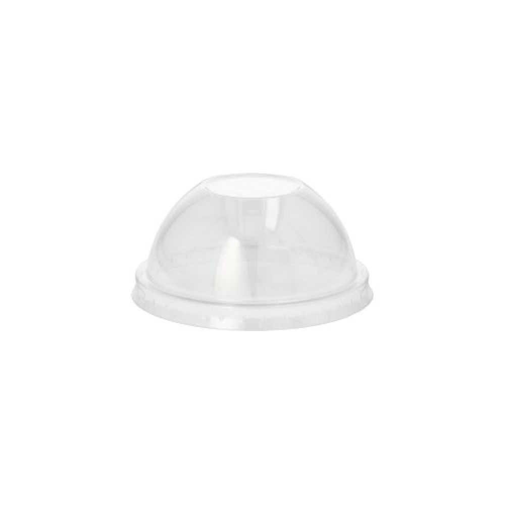 50 Dom-Deckel, PET Ø 8 cm · 4 cm glasklar ohne Lochung