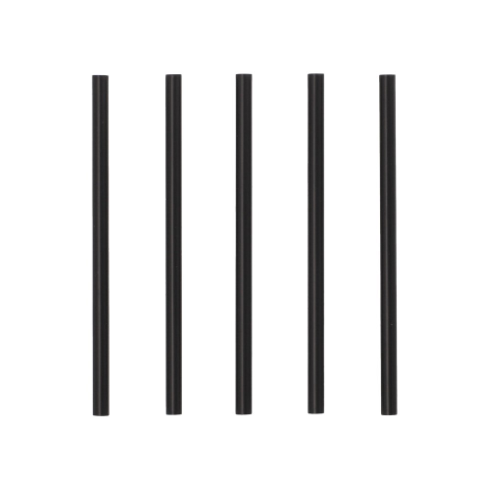 500 Mehrweg-Cocktail Trinkhalme PP Ø 7 mm · 15 cm schwarz