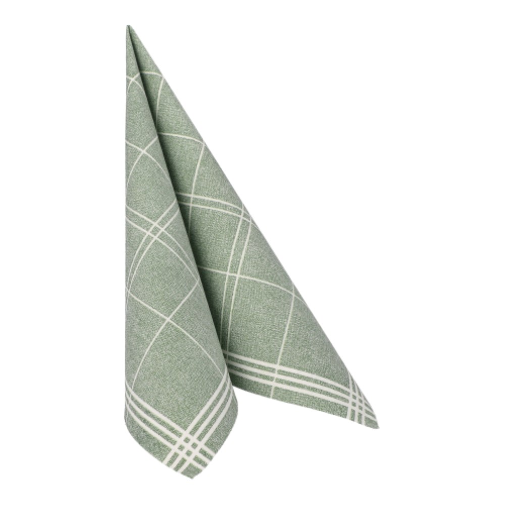 20 Servietten "ROYAL Collection" 1/4-Falz 40 cm x 40 cm dunkelgrün "Kitchen Craft"