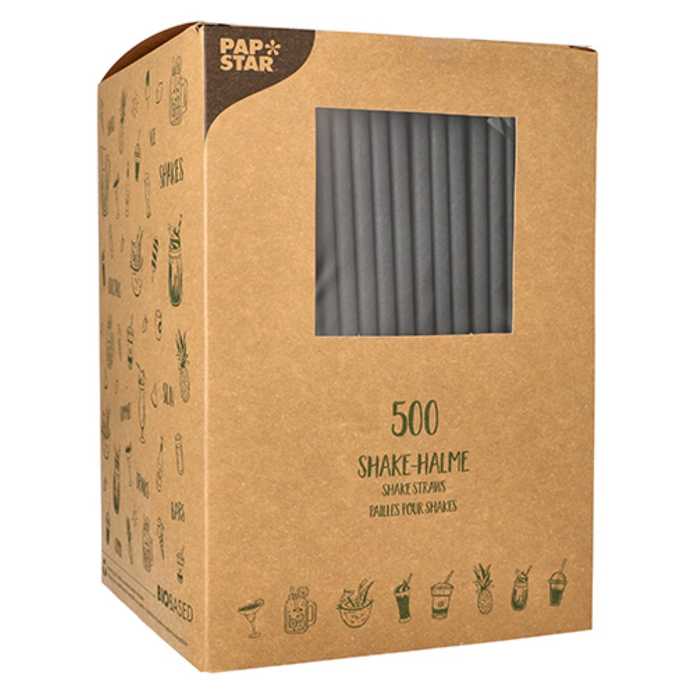 500 Shake-Halme Papier Ø 8 mm · 25 cm schwarz