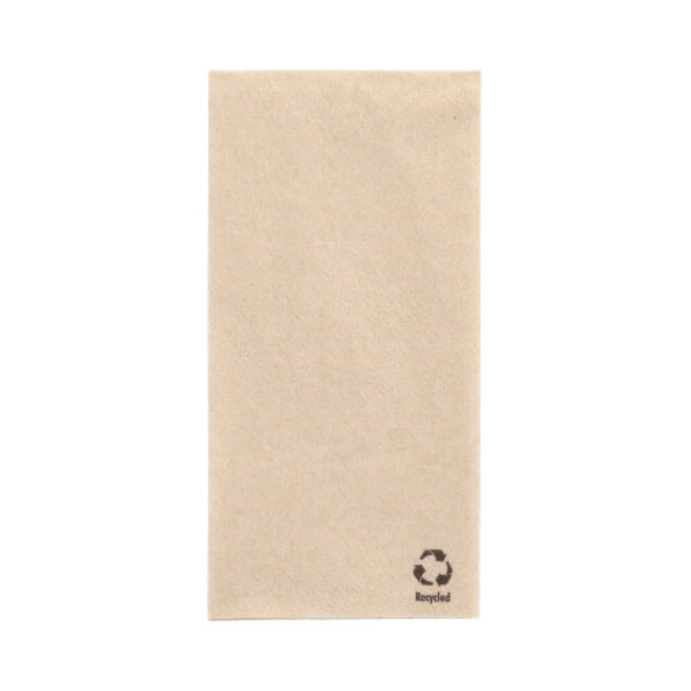 500 Servietten, 1-lagig 1/8-Falz 33 cm x 33 cm natur aus recyceltem Papier