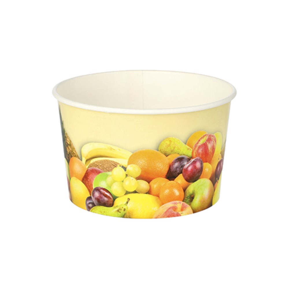 200 Eisbecher, Pappe 250 ml Ø 10 cm · 6 cm rosa "Triangle"