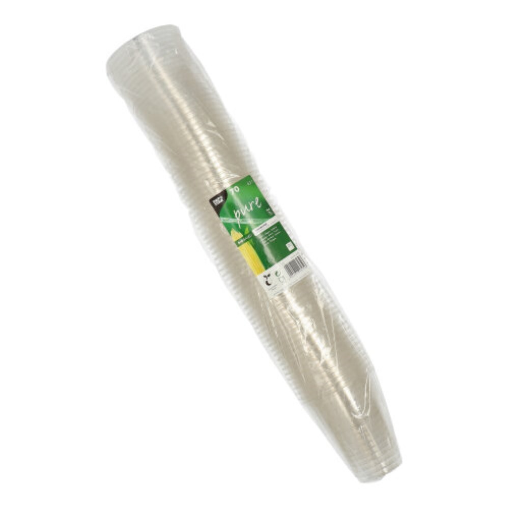 70 Kaltgetränkebecher, PLA "pure" 0,3 l Ø 9,5 cm · 11 cm glasklar mit Schaumrand