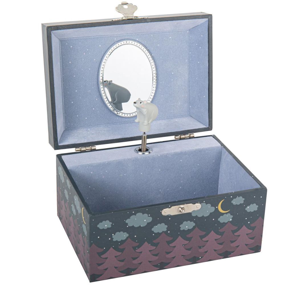 Phosphoreszierende Spieldose  Bear in Forest