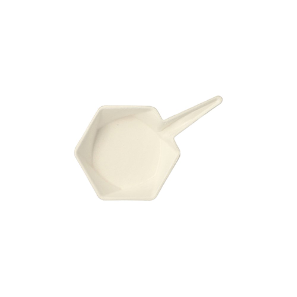 50 Fingerfood - Schalen Zuckerrohr "pure" 15 ml 1,5 cm x 9,5 cm x 6,3 cm weiss "Hexagon"