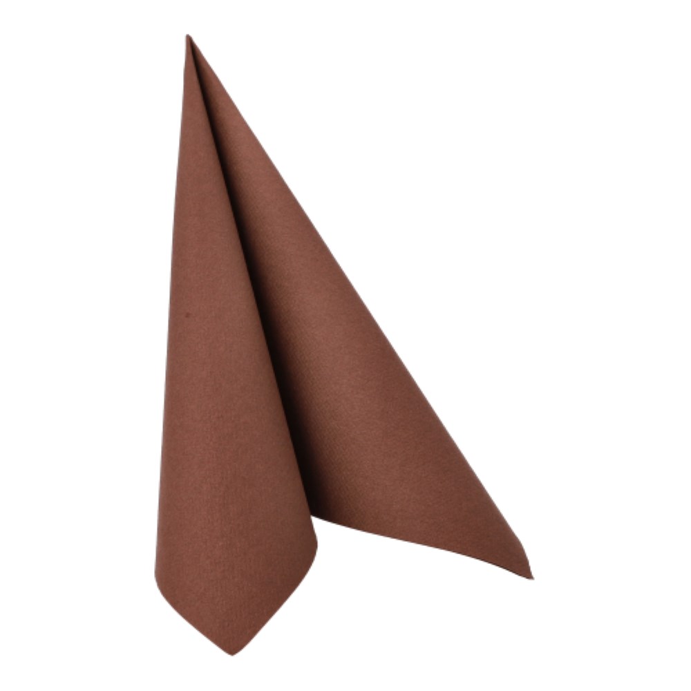 20 Servietten "ROYAL Collection" 1/4-Falz 40 cm x 40 cm braun