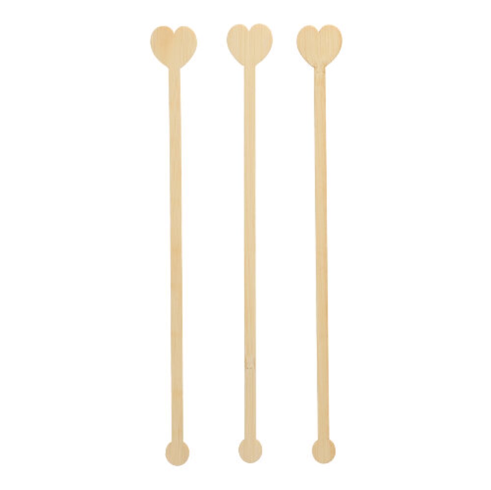 100 Getränke-Quirle, Bambus "pure" 20 cm "Heart"