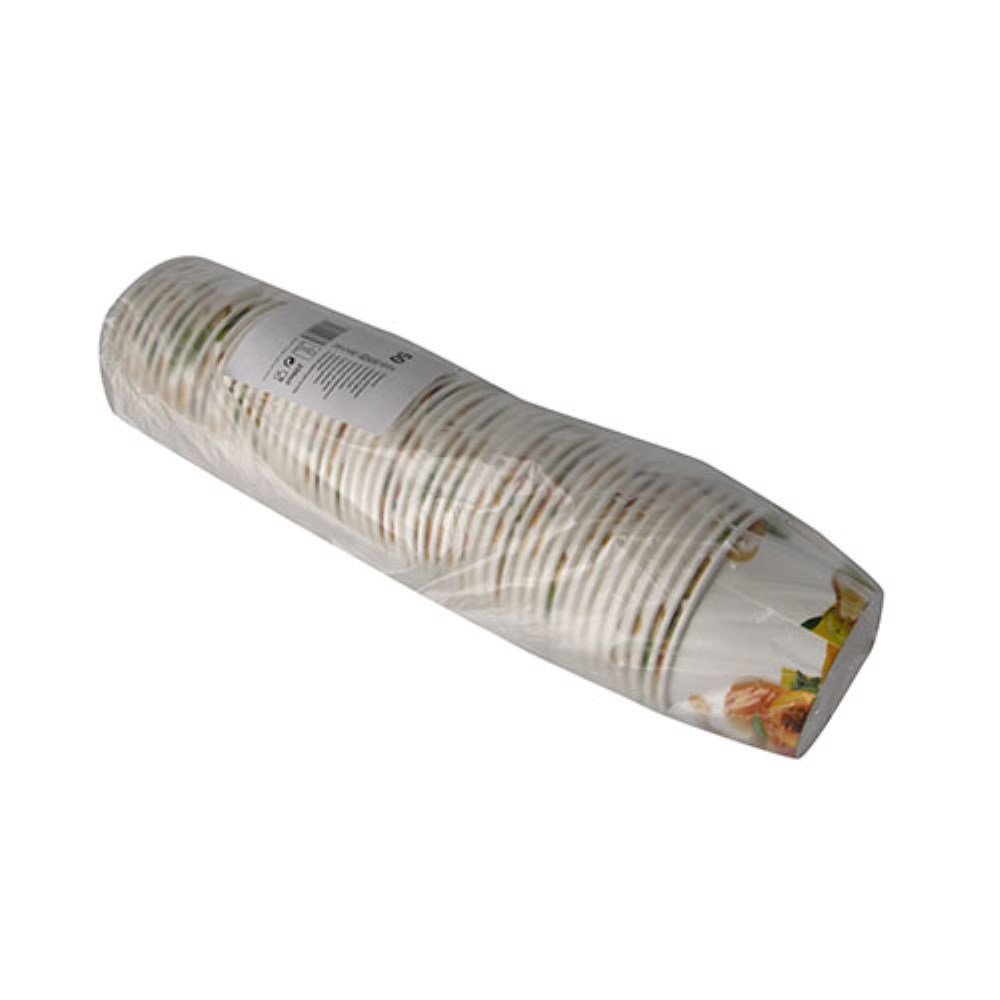 50 Eisbecher, Pappe 200 ml Ø 9,5 cm · 6 cm gelb "Icelove"