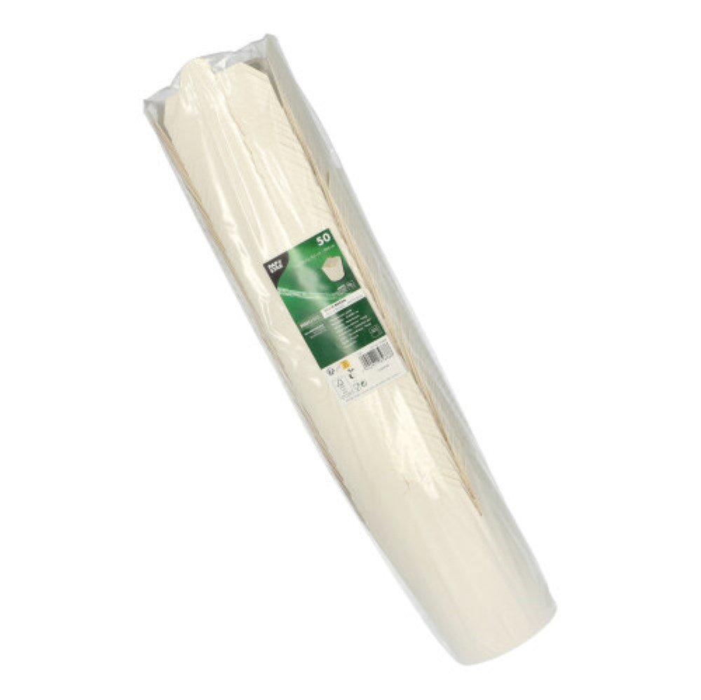 50 Pastaboxen, Pappe rund 950 ml 11 cm x 10,5 cm x 9,3 cm weiss