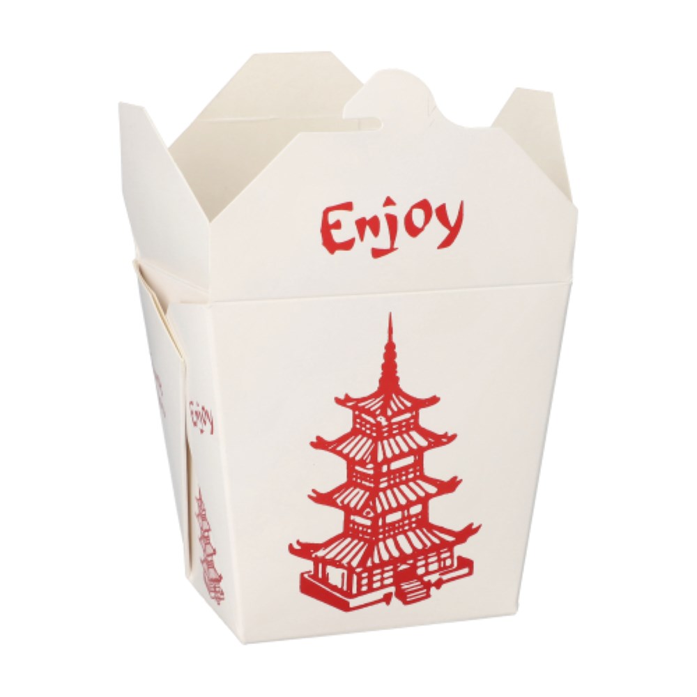 50 Snackboxen "ASIA" eckig 950 ml 11 cm x 8,8 cm x 6,7 cm "Temple"