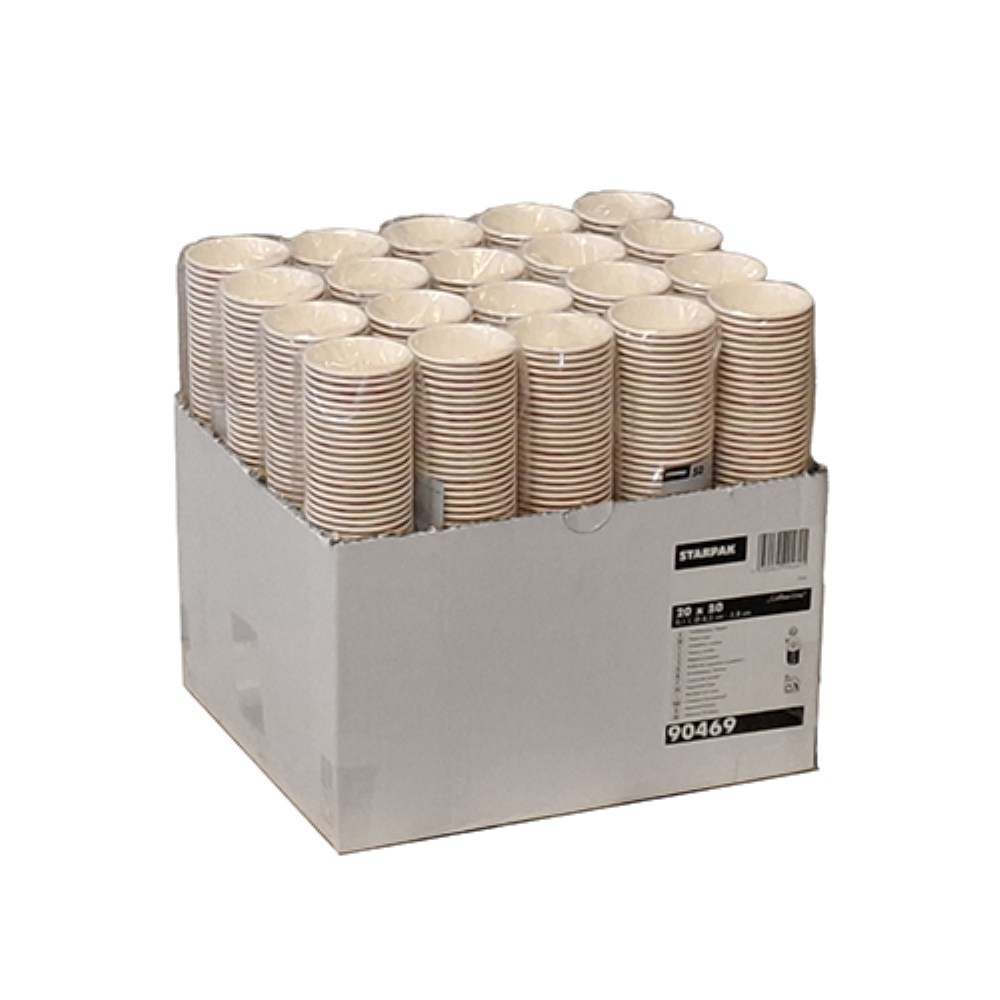 50 Trinkbecher, Pappe 0,1 l Ø 6,2 cm · 5,8 cm "Coffee Line"