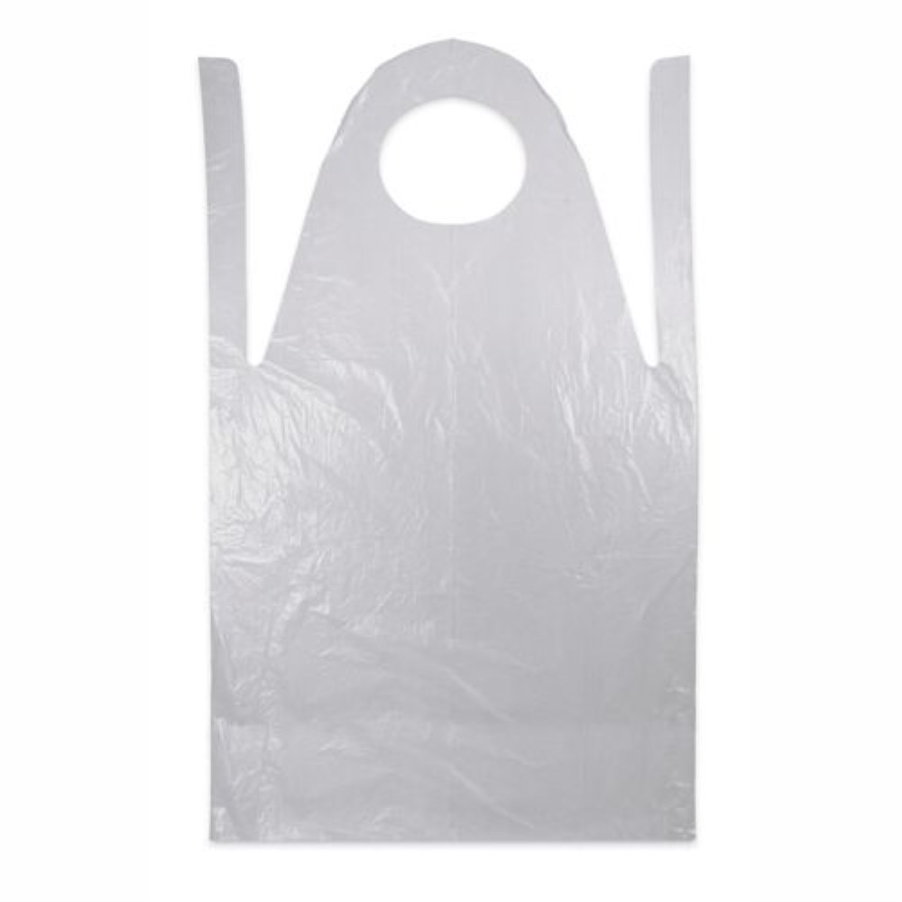 100 "Medi-Inn" Schürzen, PE 75 cm x 125 cm weiss PLUS, gehämmert