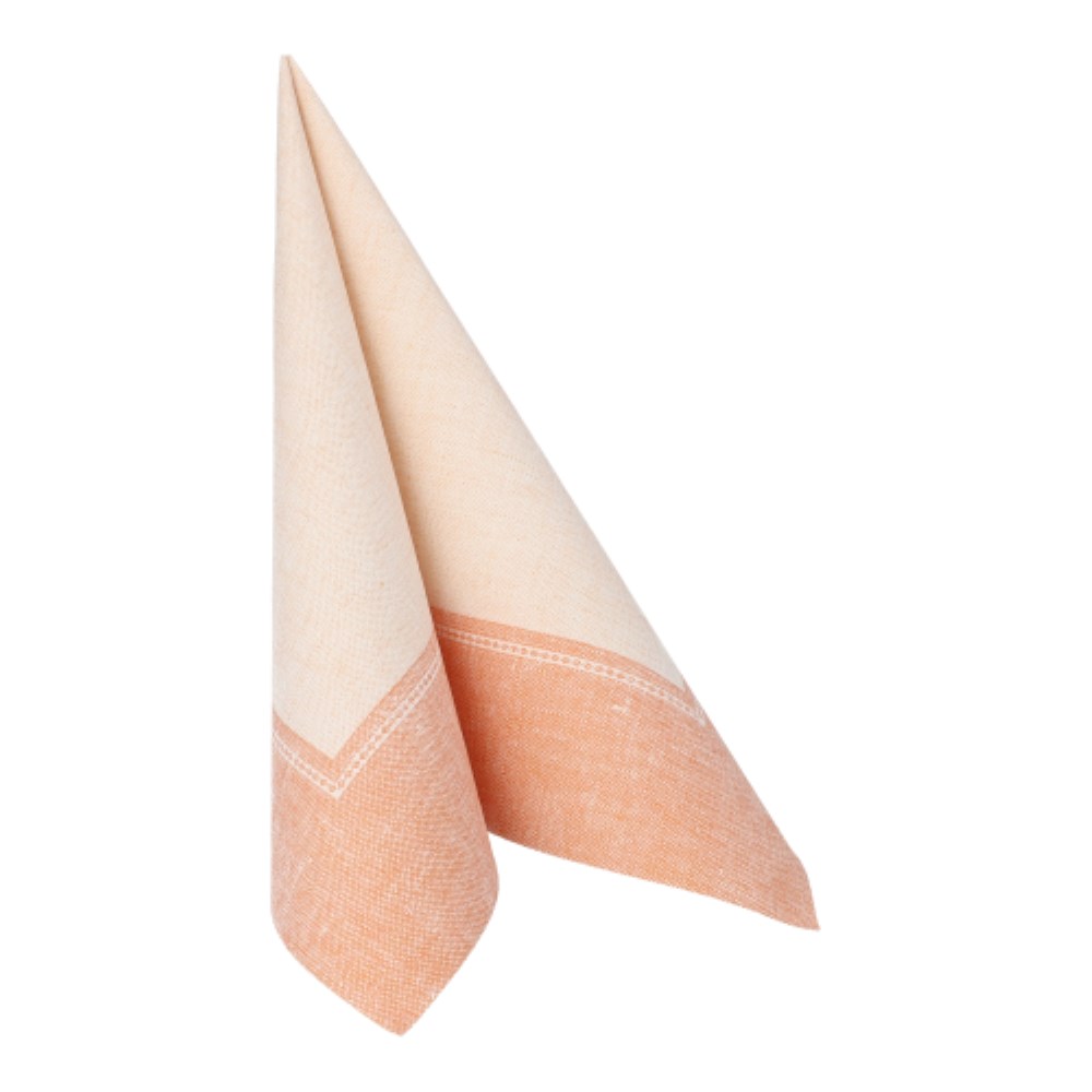 20 Servietten "ROYAL Collection" 1/4-Falz 40 cm x 40 cm terracotta "Linum"