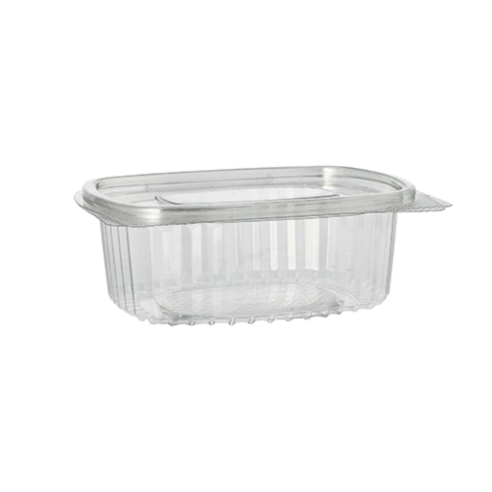 50 Feinkost- und Salatschalen mit Klappdeckel, R-PET oval 375 ml 5 cm x 11,5 cm x 14,4 cm klar 50 Feinkost- und Salatschalen mit Klappdeckel, R-PET oval 375 ml 5 cm x 11,5 cm x 14,4 cm klar