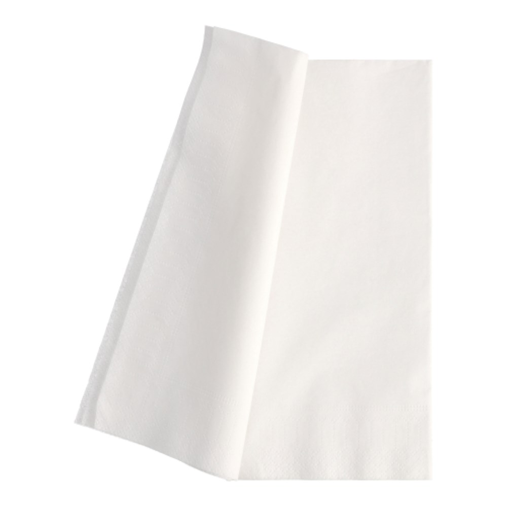 250 Servietten, 2-lagig 1/8-Falz 40 cm x 40 cm weiss