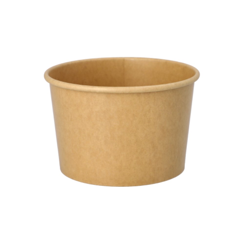 50 Eisbecher, Pappe 500 ml Ø 11,2 cm · 7,8 cm braun