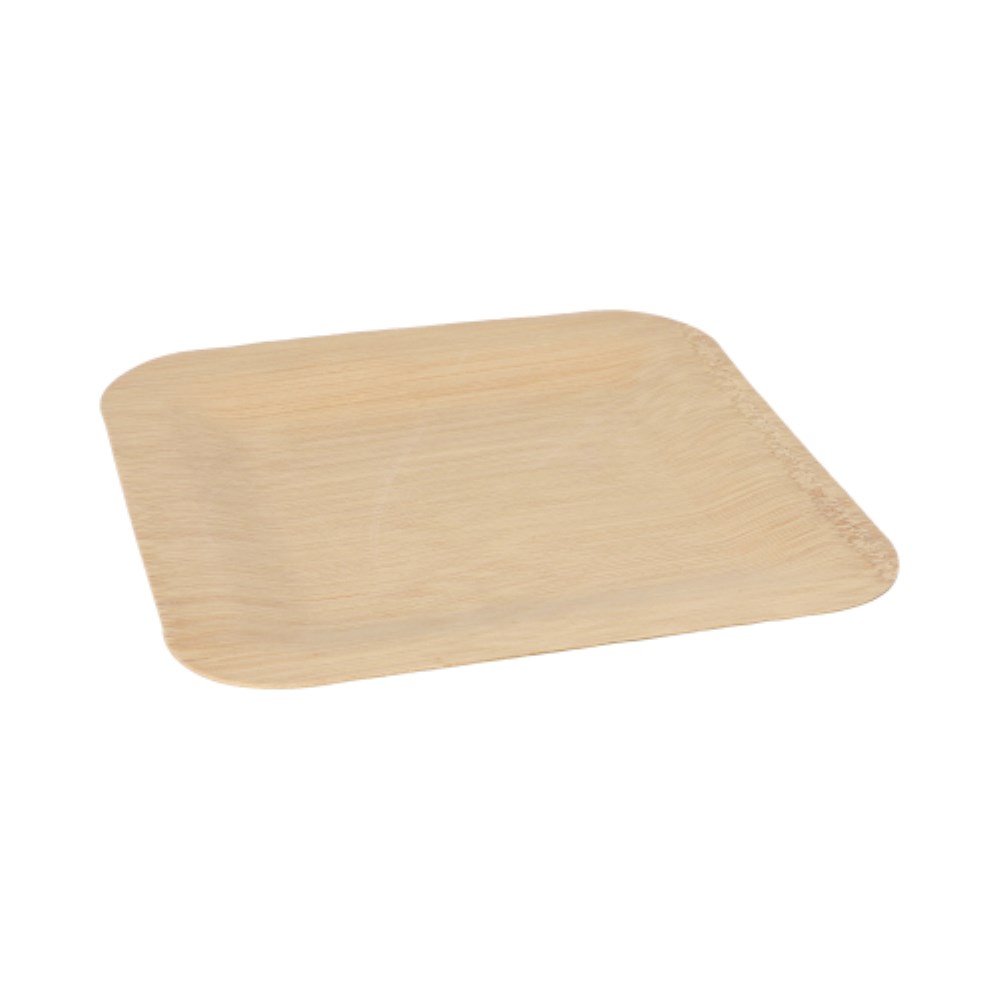 10 Teller, Bambus "pure" eckig 1,5 cm x 23 cm x 23 cm