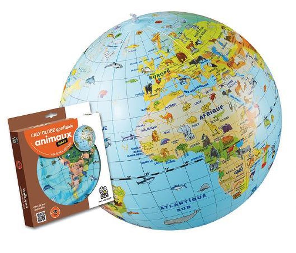 Maxi Tiere 50 cm - aufblasbarer Globus - Lernspielzeug Maxi Tiere 50 cm - aufblasbarer Globus - Lernspielzeug