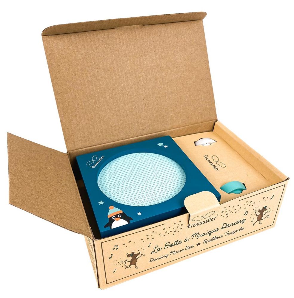 Spieldose Tanzende Pinguine