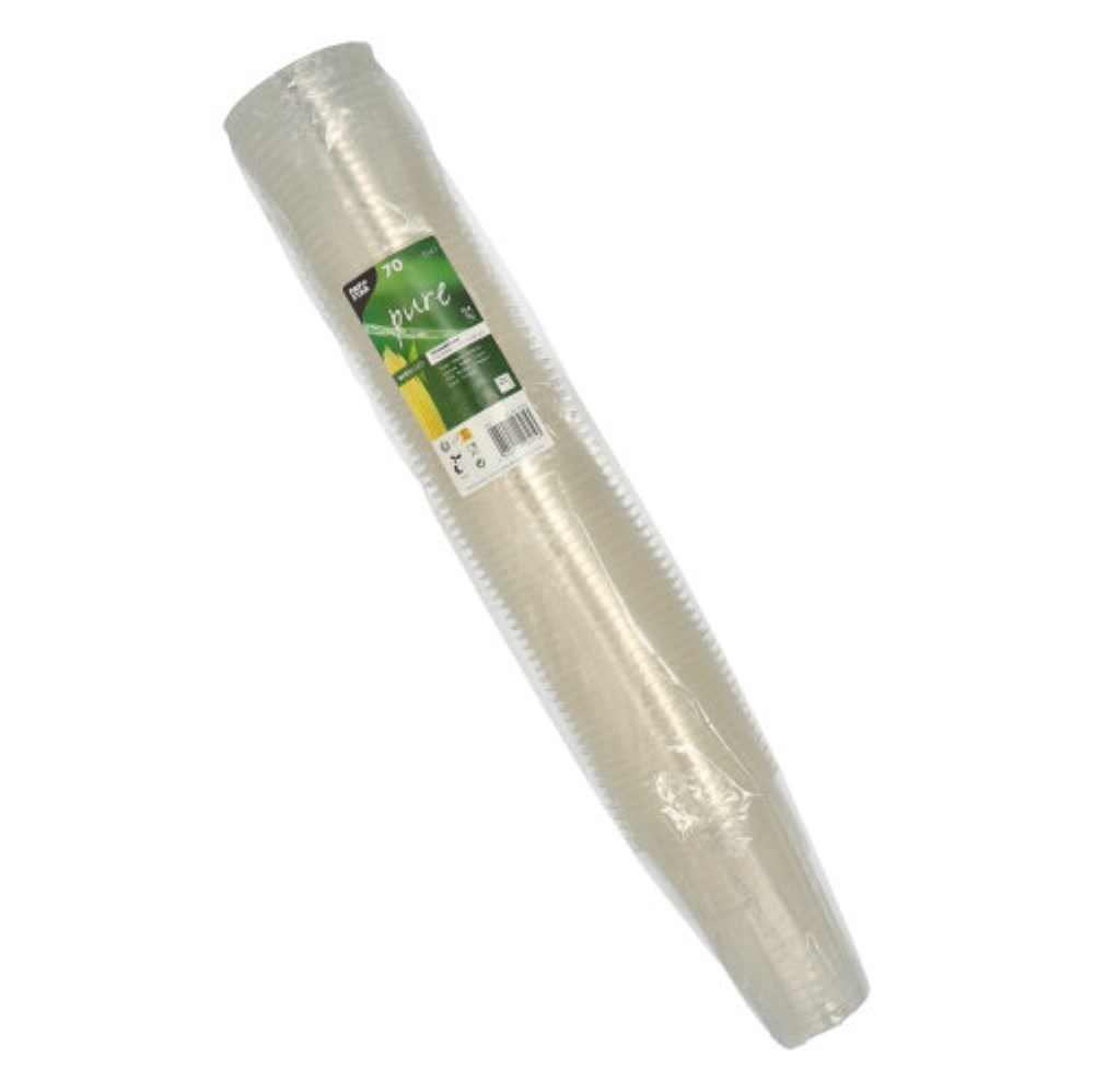 70 Kaltgetränkebecher, PLA "pure" 0,4 l Ø 9,5 cm · 13,2 cm glasklar mit Schaumrand