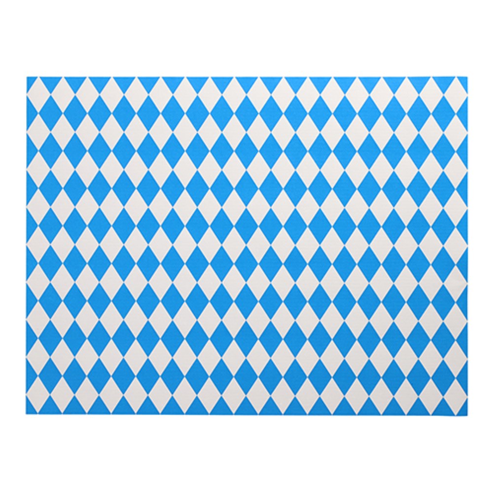 100 Tischsets, Papier 30 cm x 40 cm "Bayrisch Blau"