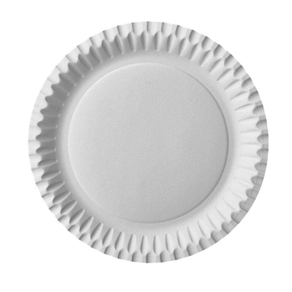 100 Teller, Pappe rund Ø 23 cm weiss
