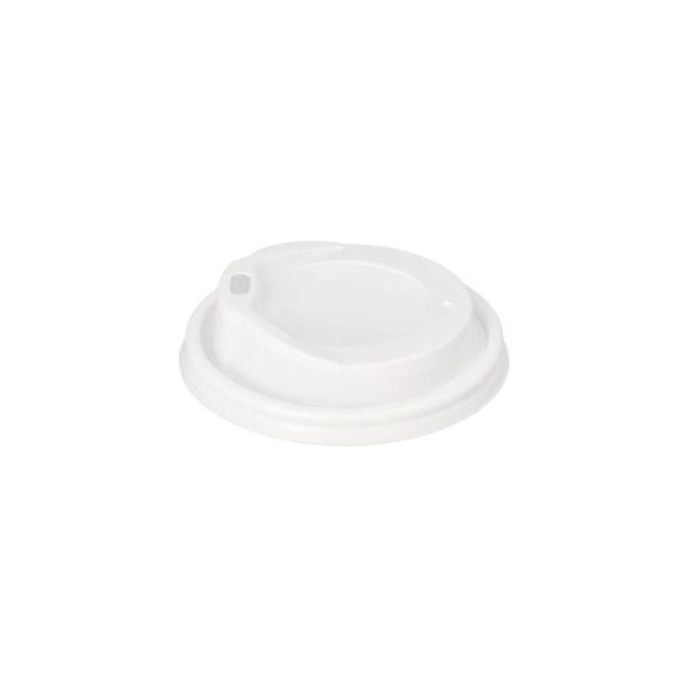 100 Dom-Deckel, PS "To Go" Ø 8 cm · 2,4 cm weiss