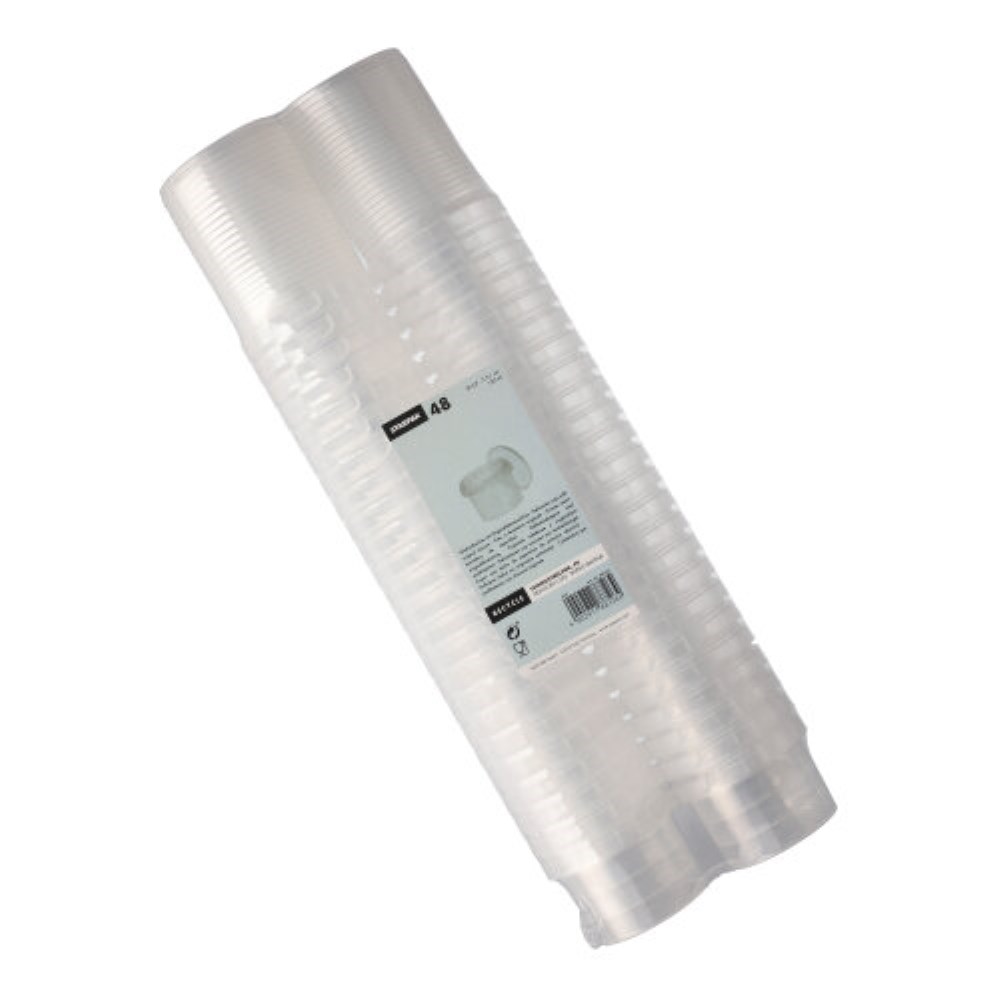 48 Feinkostbecher, PP rund 120 ml Ø 6,9 cm · 5,1 cm transparent mit Originalitätsverschluss