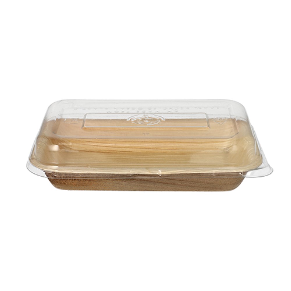 10 Schalen, Palmblatt eckig 200 ml 4,8 cm x 12 cm x 18 cm mit rPET Deckel "Kombipack" 10 Schalen, Palmblatt eckig 200 ml 4,8 cm x 12 cm x 18 cm mit rPET Deckel "Kombipack"