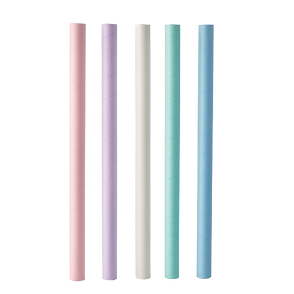 200 Bubble Tea Halme Papier Ø 12 mm · 20 cm farbig sortiert
