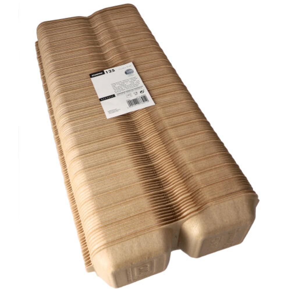125 Hamburger-Boxen groß mit Klappdeckel, XPP 7 cm x 15 cm x 15 cm beige
