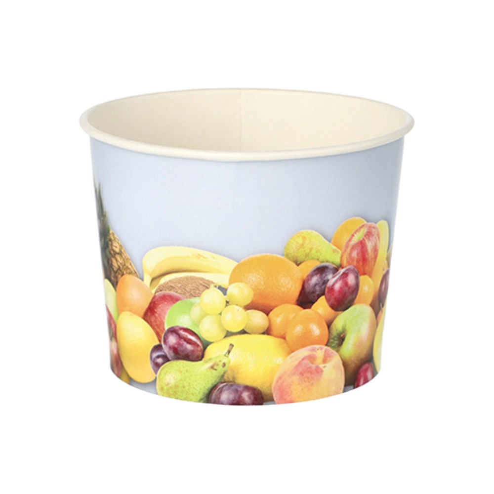 50 Eisbecher, Pappe 500 ml Ø 11 cm · 8,3 cm lila "Triangle"