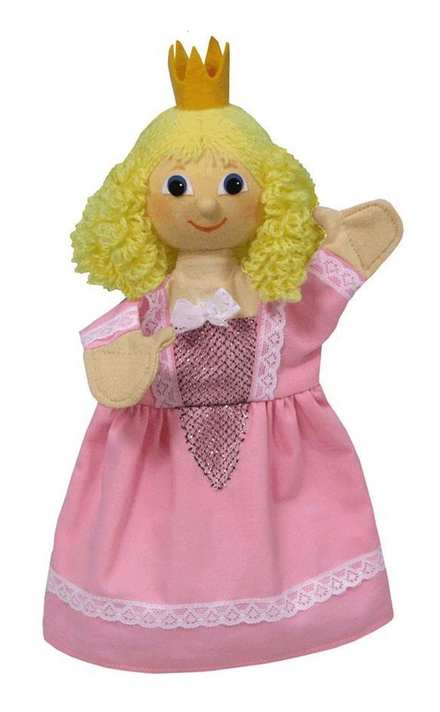 Handpuppe  rosa Prinzessin 30 cm - Made in Europe - Winterspielzeug