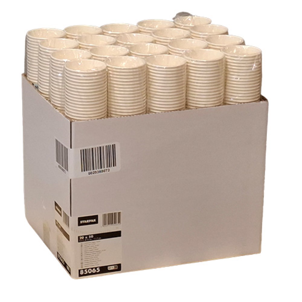 50 Trinkbecher, Pappe "To Go" 0,3 l Ø 8 cm · 11,7 cm weiss