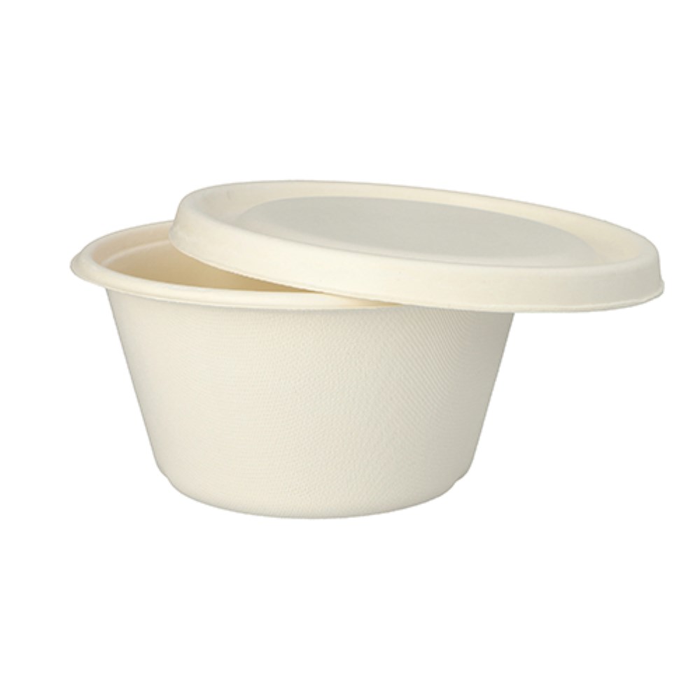 25 Schalen, Zuckerrohr "pure" 1000 ml Ø 17 cm · 8,4 cm weiss