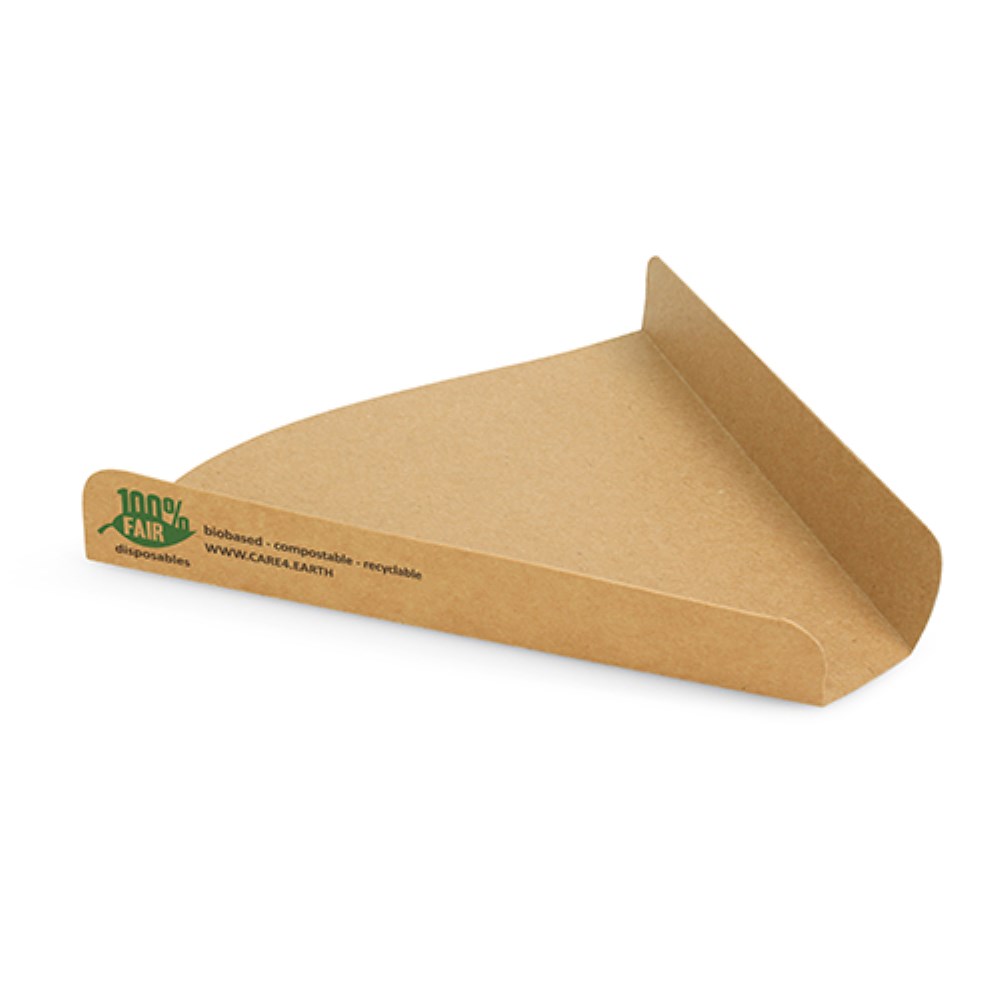 80 Pizza-Trays, Pappe "pure" 2,5 cm x 17,1 cm x 18,3 cm braun "100% Fair" extra groß