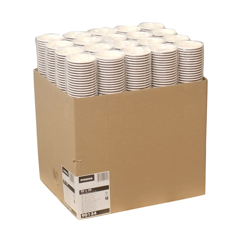 50 Trinkbecher, Pappe "To Go" 0,25 l Ø 8 cm · 11 cm "Coffee Rings"