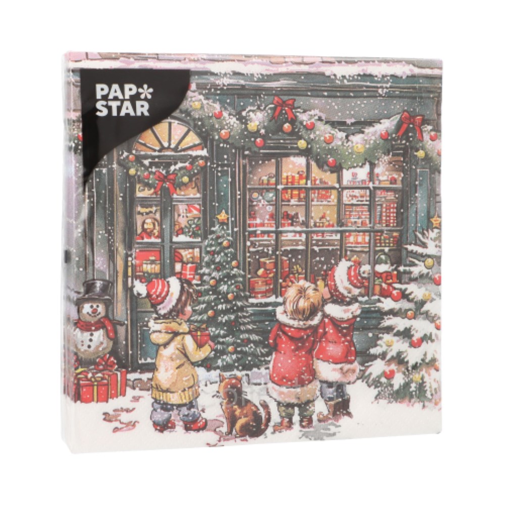 20 Servietten, 3-lagig 1/4-Falz 33 cm x 33 cm "It looks like Christmas"