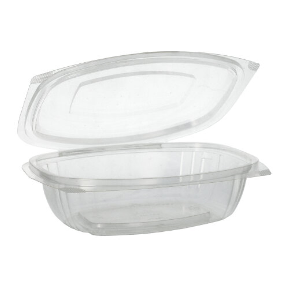 50 Feinkost- und Salatschalen mit Klappdeckeln, PLA "pure" 750 ml 6,6 cm x 20,5 cm x 16,8 cm