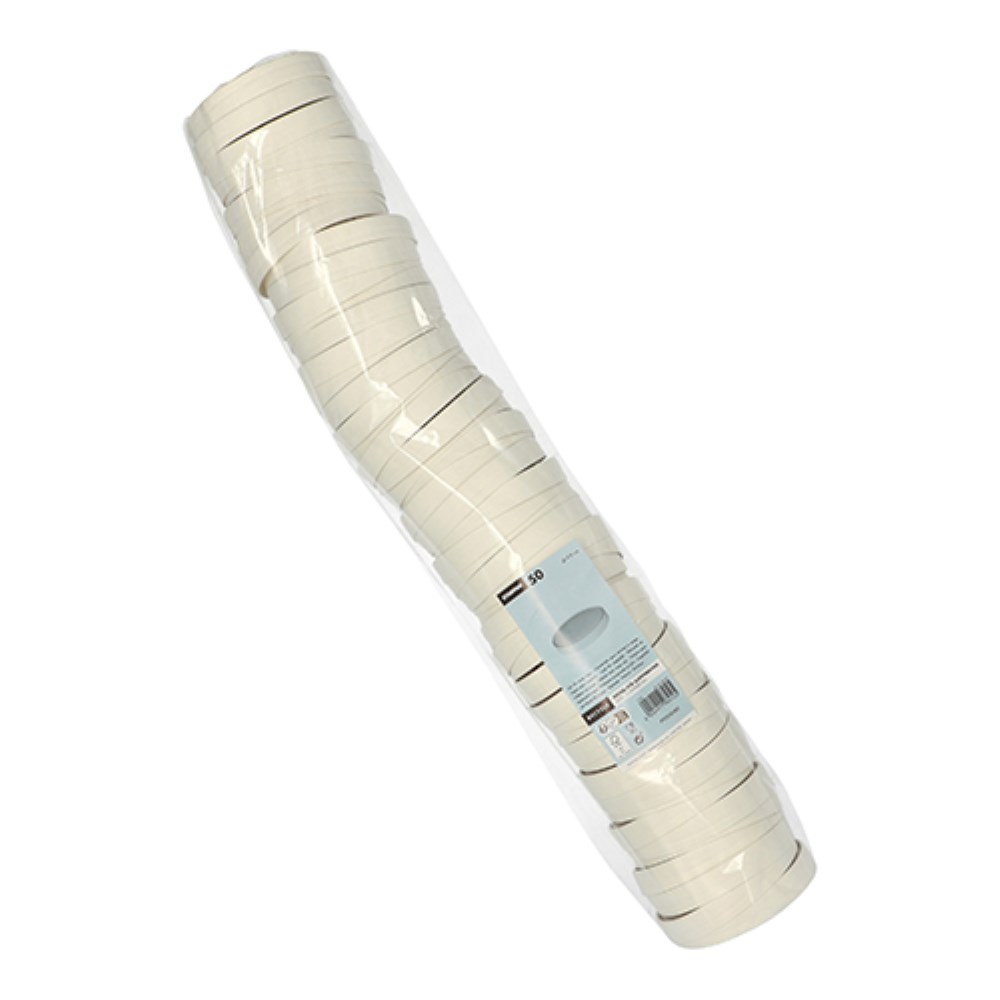50 Deckel für Suppenbecher, Pappe "To Go" rund Ø 9,9 cm weiss