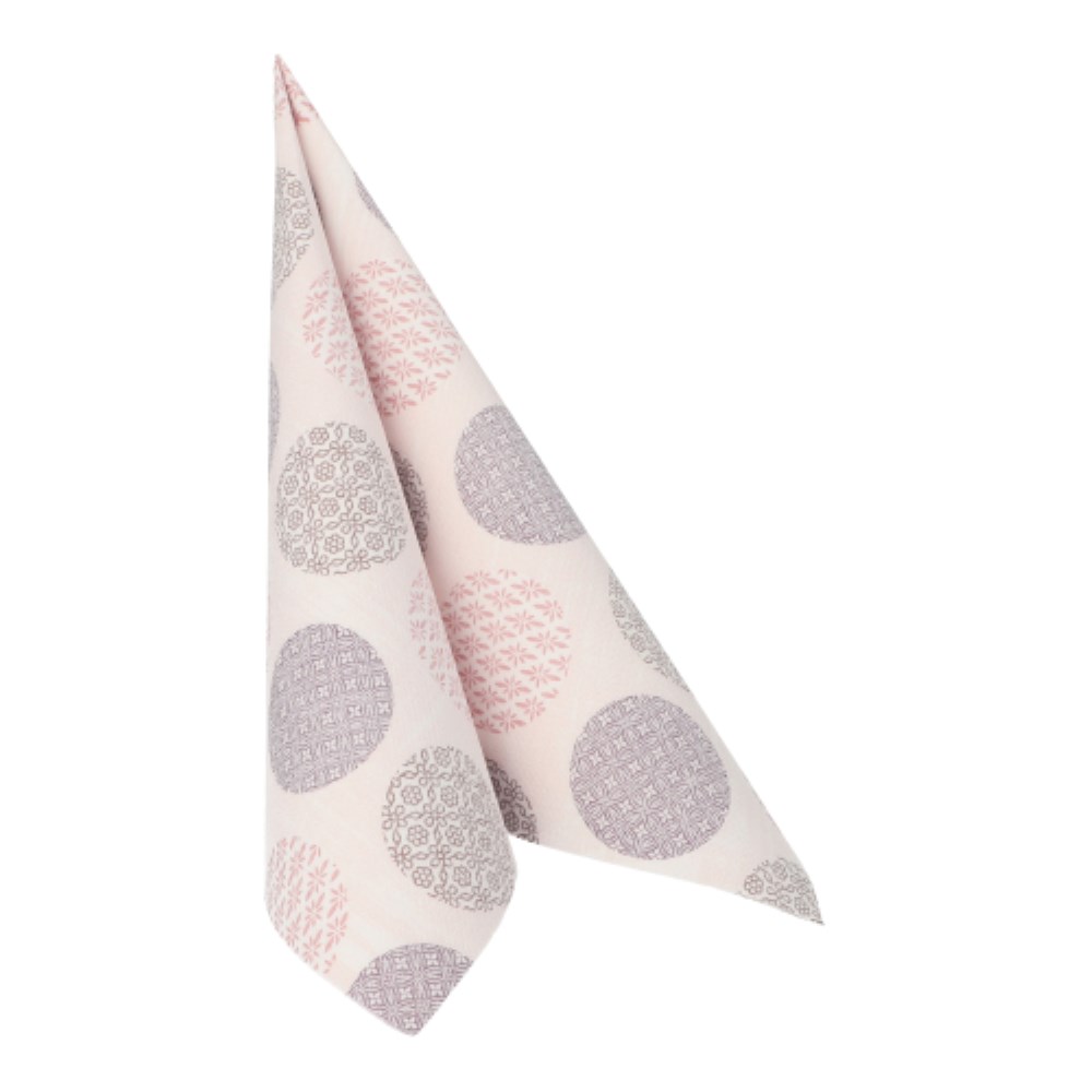 50 Servietten "ROYAL Collection" 1/4-Falz 40 cm x 40 cm rosa "Rococo"