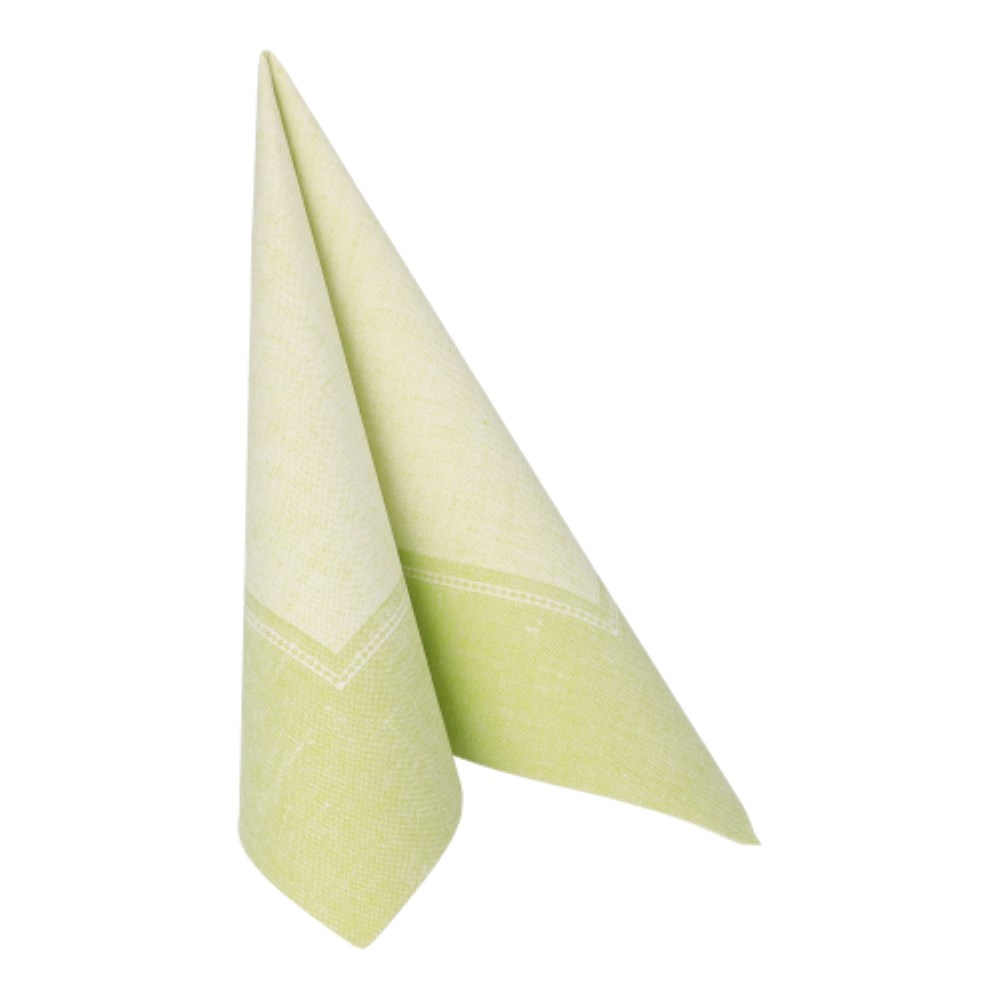 50 Servietten "ROYAL Collection" 1/4-Falz 40 cm x 40 cm hellgrün "Linum"