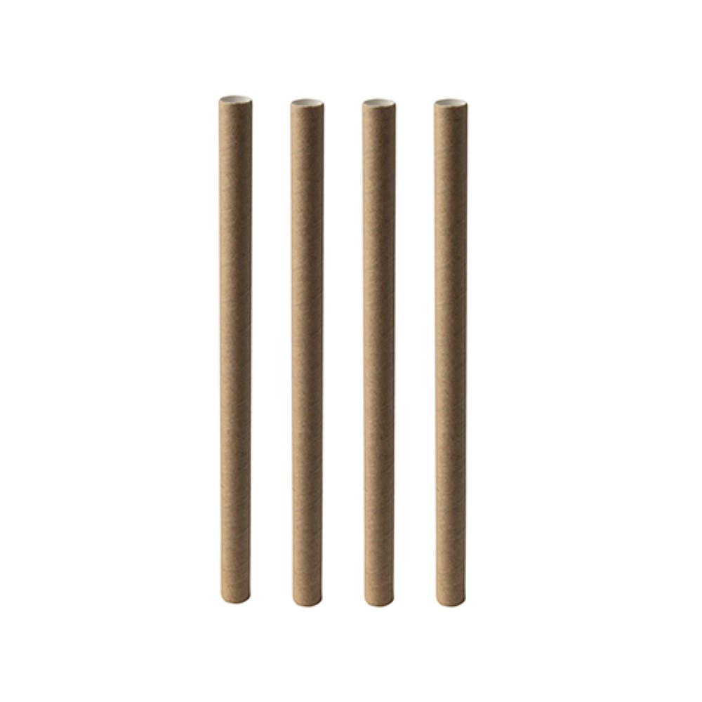 200 Bubble Tea Halme Papier "pure" Ø 12 mm · 20 cm braun