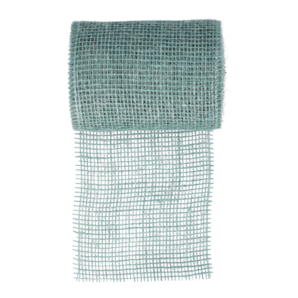 Dekoband Jute 10 m x 15 cm jadegrün