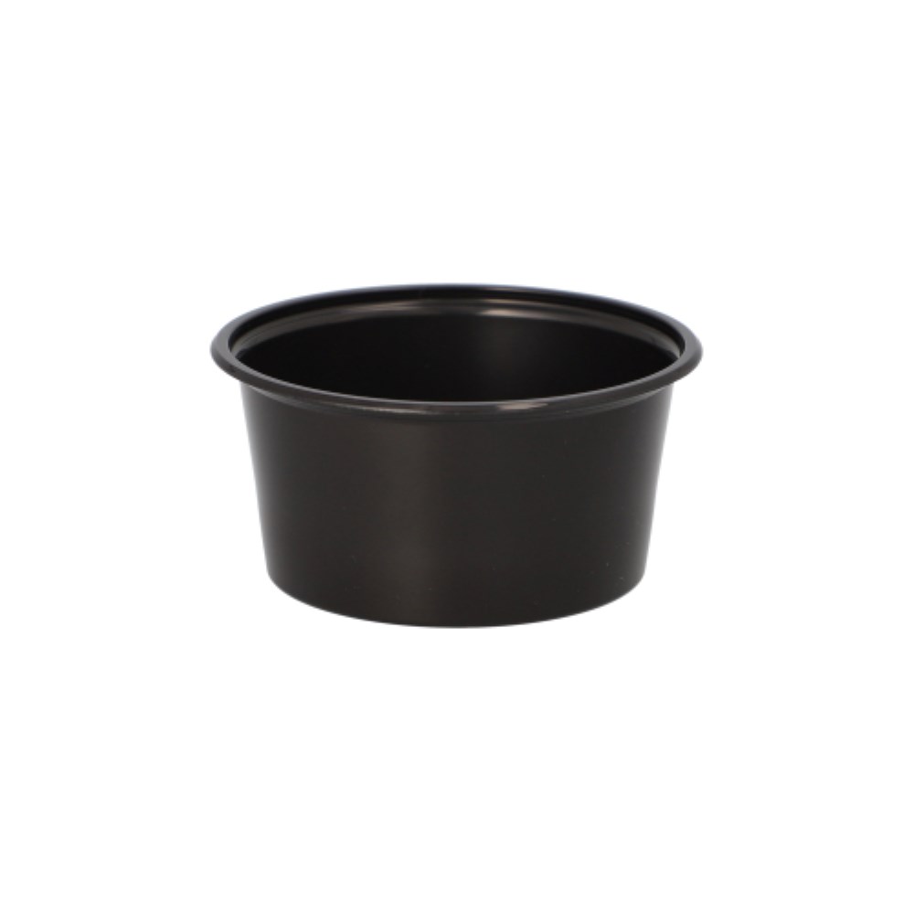 50 Dressingbecher, PP 80 ml Ø 7,1 cm · 3,5 cm schwarz
